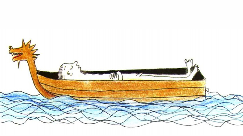 Iliustracijos fragmentas iš Pernilla Stalfelt „Dödenboken“ („Mirties knygos“)