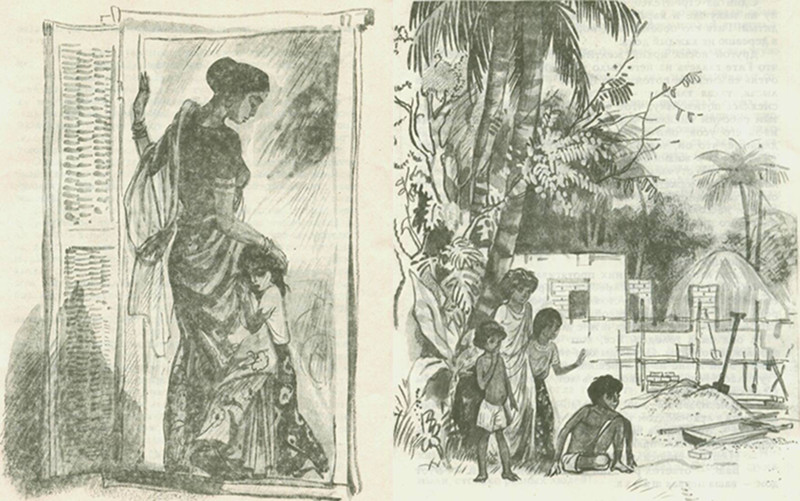 P. Thampi knygos „Gita eina į mokyklą“ („Vaga“, 1982) iliustracijos